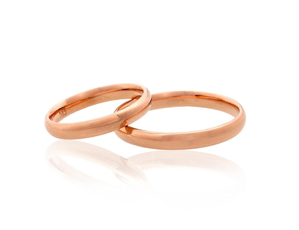 Kullast abielusõrmus #1101090(Au-R), Punane Kuld 585° - Premiumkellad