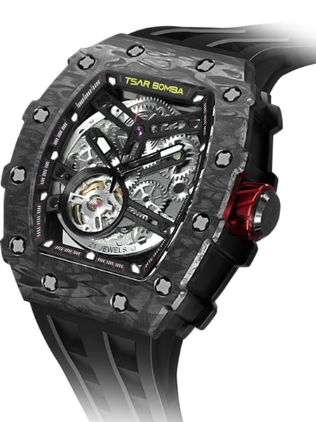 Meeste käekell Tsar Bomba Elemental Carbon Fiber Automatic TB8208CF-08 - Premiumkellad