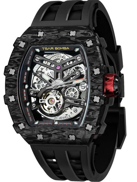 Meeste käekell Tsar Bomba Elemental Carbon Fiber Automatic TB8208CF-08 - Premiumkellad