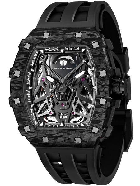 Meeste käekell Tsar Bomba Elemental Carbon Fiber Automatic TB8207CF-01 - Premiumkellad