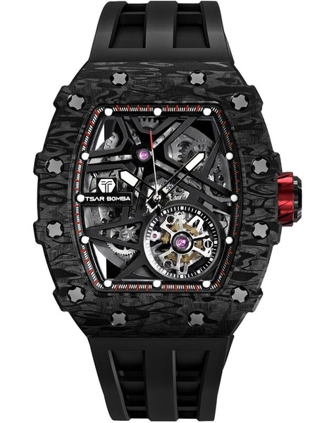 Meeste käekell Tsar Bomba Elemental Carbon Fiber Automatic TB8209CF-01 - Premiumkellad