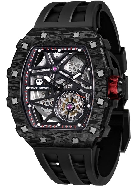 Meeste käekell Tsar Bomba Elemental Carbon Fiber Automatic TB8209CF-01 - Premiumkellad