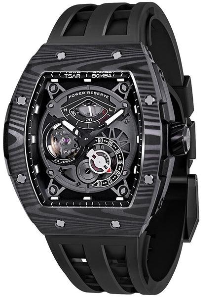 Meeste käekell Tsar Bomba Elemental Carbon Fiber Automatic TB8210CF-01 - Premiumkellad