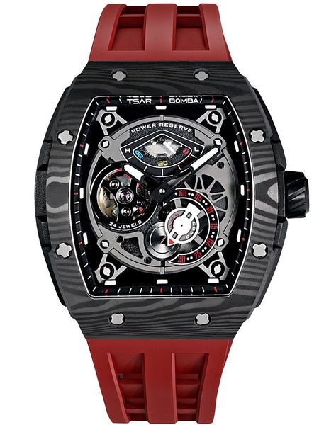 Meeste käekell Tsar Bomba Elemental Carbon Fiber Automatic TB8210CF-03 - Premiumkellad