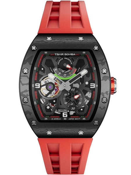 Meeste käekell Tsar Bomba Elemental Carbon Fiber Automatic TB8212CF-02 - Premiumkellad