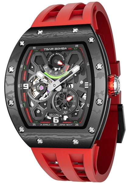 Meeste käekell Tsar Bomba Elemental Carbon Fiber Automatic TB8212CF-02 - Premiumkellad