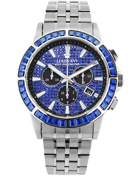 Meeste käekell Louis XVI Majesté Iced Out Baguette XLXVI1133 - Premiumkellad