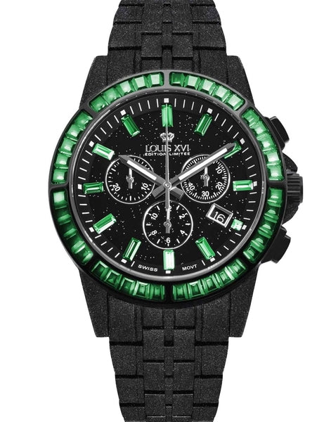 Meeste käekell Louis XVI Majeste Frosted Iced Out Chrono LXVI1182 - Premiumkellad