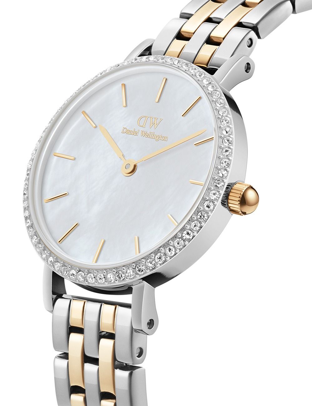 Naiste käekell Daniel Wellington Petite Lumine Bezel 5-Link Two-Tone DW00100665 - Premiumkellad