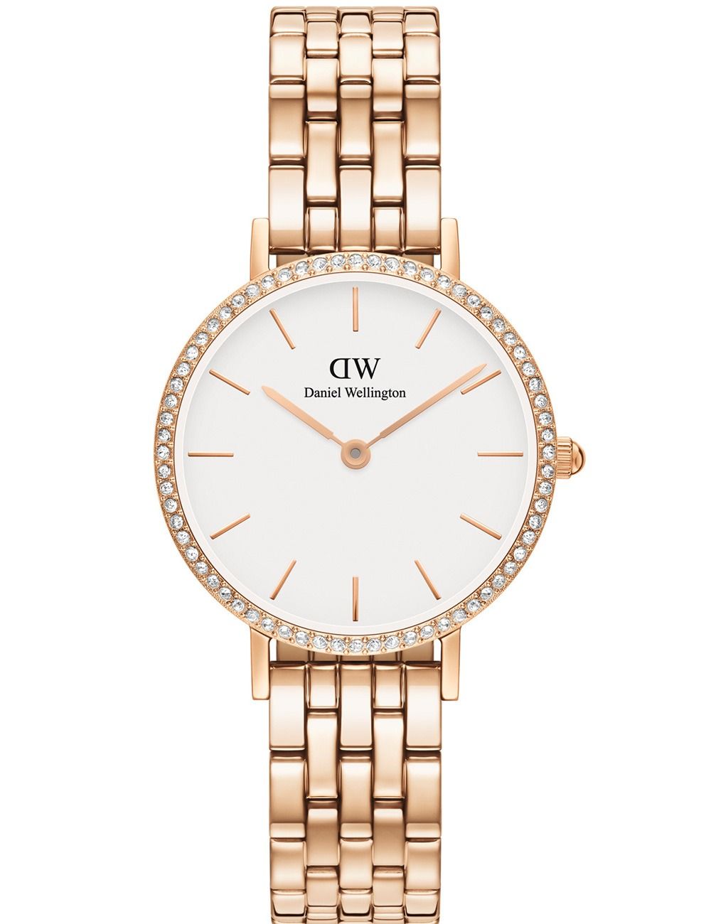 Naiste käekell Daniel Wellington Petite Lumine Bezel 5-Link Melrose DW00100666 - Premiumkellad