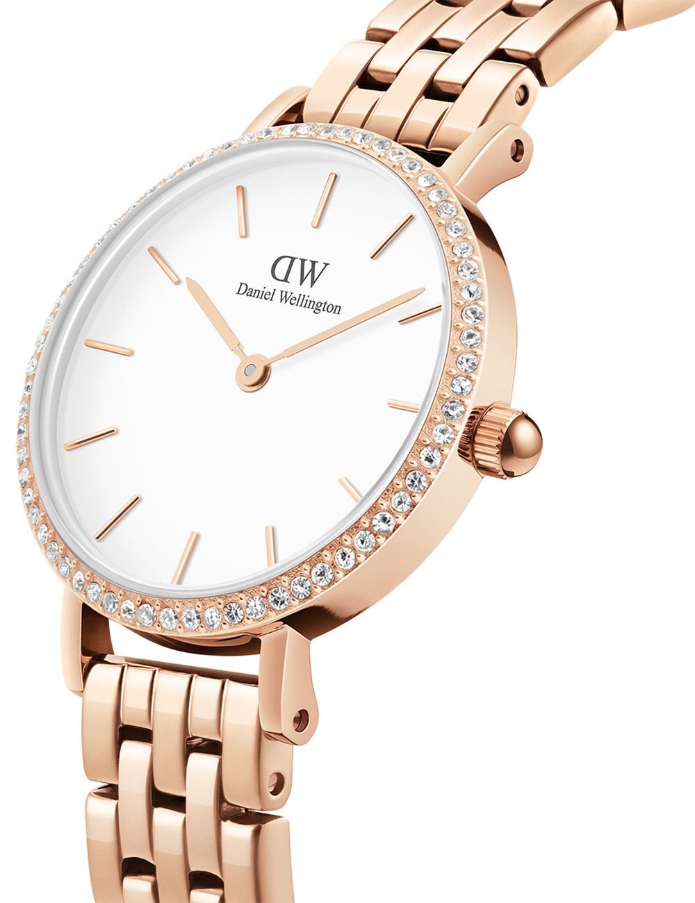Naiste käekell Daniel Wellington Petite Lumine Bezel 5-Link Melrose DW00100666 - Premiumkellad
