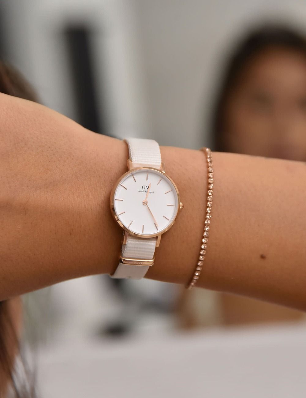 Naiste käekell Daniel Wellington Federica Scagnetti x DW Petite Chalk Nato DW00100675 - Premiumkellad
