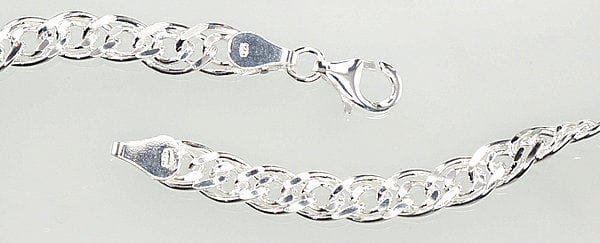 Hõbekett Crandmother 6 mm , kantide teemanttöötlus #2400106, Hõbe 925° - Premiumkellad