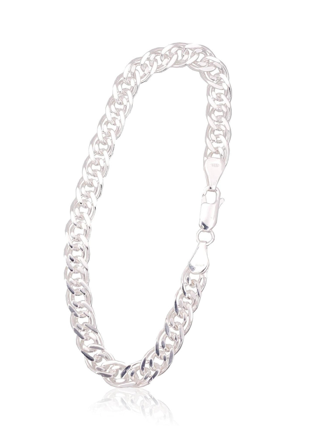 Hõbekett Crandmother 6 mm , kantide teemanttöötlus #2400106-bracelet, Hõbe 925° - Premiumkellad
