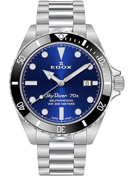 Meeste käekell Edox Skydiver 70s 80115-3N1M-BUI - Premiumkellad
